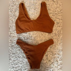 Brown SHEIN bathing suit, size medium